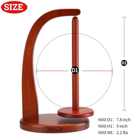 Yarn Holder for Crocheting with Magnetic Yarn Spinner-Warm Brown-Enlarg