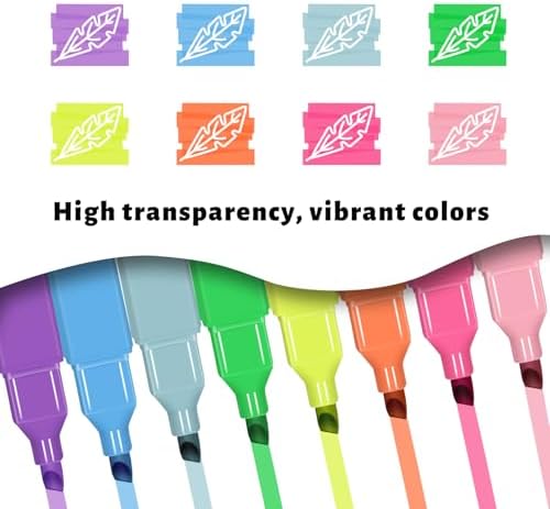 Vitoler Highlighters Assorted Color,Bright Color Dry Fast,Chisel Tip,8Pcs | long lasting ,Aesthetic,high quality for bible study,books,journal,writing,school office