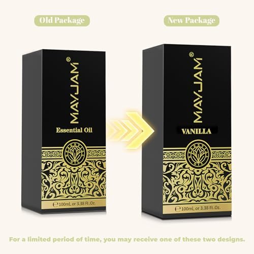 MAYJAM Vanilla Essential Oil for Diffuser Soap Candle Making, 3.38FL.OZ