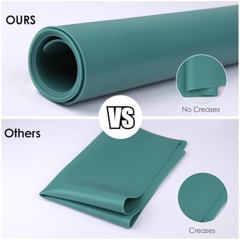 Extra Large Silicone Mat, 31.5x16.9 Inch Heat Resistant Mat for Kitchen Counter, Non Stick Silicone Baking Mat for Dough and Pastry, Thick Silicone Pad Countertop Protector, Dark Green