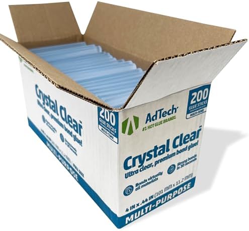 AdTech Full Size Hot Glue Sticks, 4-Inch | Multi-Temp for High & Low Temp Glue Guns | Strong Bond for Crafts, DIY & Repairs | Made in the USA