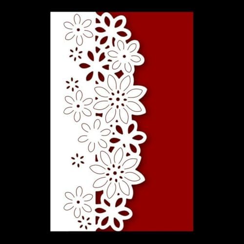 Scrapbooking Die-Cuts for Card Making, Christmas Metal Cutting Dies, Paper Craft Punch Template, Background Embossing Stencils, DIY Album Décor (Lace Frame-5.5x13.5cm)