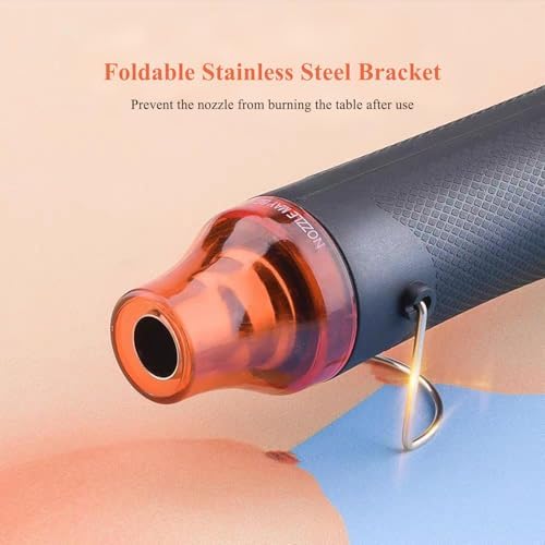 Mini Heat Gun 300W Portable Handheld Heat Gun Dual-Temperature Hot Air Gun for Removing Epoxy Cup Painting Resin Air Bubbles, Drying Crafts & Shrink Wrap Paint