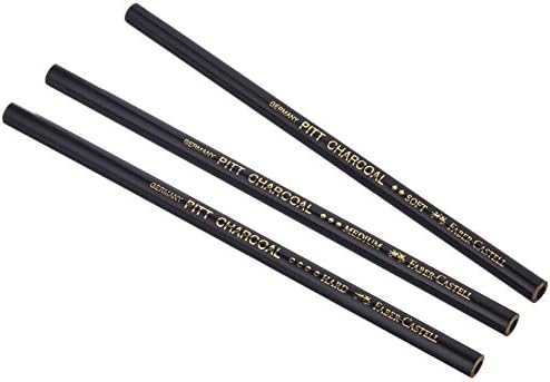 Faber-Castell Pitt Natural Willow Charcoal Pencil Set Set of 3