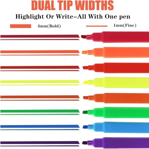Vitoler Highlighters Assorted Colors,Bright Color, Chisel Tip 12pcs | Aesthetic,Cute Pastel,high quality for bible study,books,journal,writing,school office