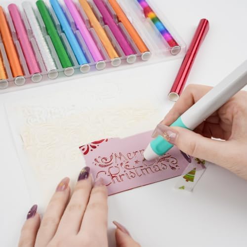 CYFUN DESIGN 5.9inx4.26ft 12Pcs Heat Activated Foil, Hot Stamping Foil Roll