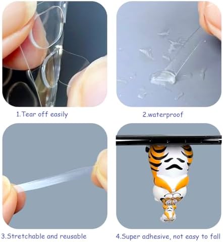 480 Pcs Gel Glue Dots, Double Sided Sticky Dots Clear, Removable Adhesive Dots, Sticky Tack, Museum Putty Stick, Mounting Putty for Balloons Crafts DIY Festival Party Decoration