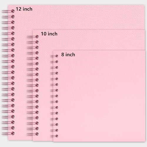 Vienrose Scrapbook Album,80 Pages,10x10 Inch,Candy Pink