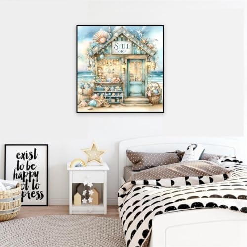VIGEGU Beach Paint by Numbers Kit for Adults Beginner 16x16 Inch