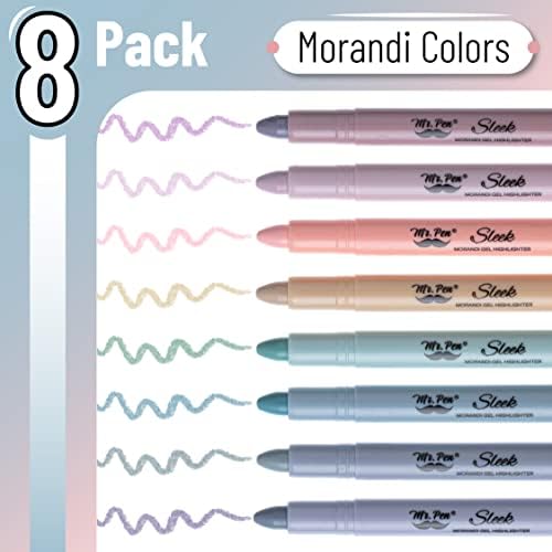 Mr. Pen- No Bleed Gel Highlighters, Morandi Colors, 8 Pack