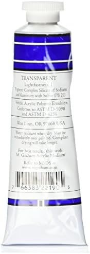 M. Graham & Co. 22-190 M. Graham 2-Ounce Tube Acrylic Paint, Ultramarine Blue
