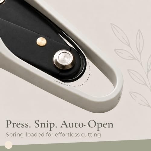 Beaditive Premium Thread Snips - Thread, Yarn, Embroidery Snipper for Sewing, Quilting, Knitting, Jewelry Making - High-Carbon Steel Blades with Protective Cap and Lanyard (White)