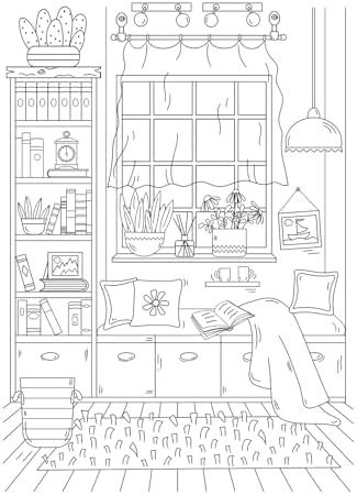 Jekohor Spring Theme Adult Coloring Book - 9x12 Inch