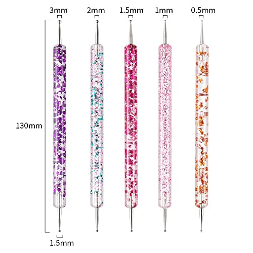 Artdone 31pcs Nail Art Brushes Tools Set Dotting Tools for Gel Polish | Dust Brush,Striping Brushes for Long Lines, Drawing Pen Design supply