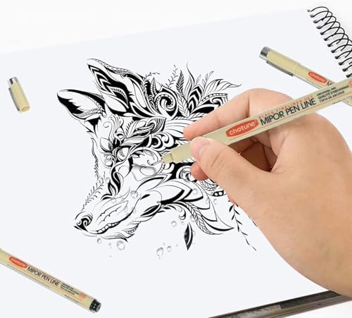 GETHPEN Micro Fineliner Pens, Waterproof Archival Black Ink, 3 Sizes