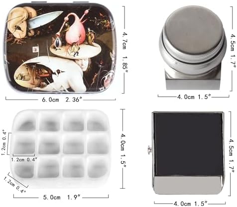 Portable Travel Watercolor Palette, Mini Metal Tin Box,12-Well Empty Tins