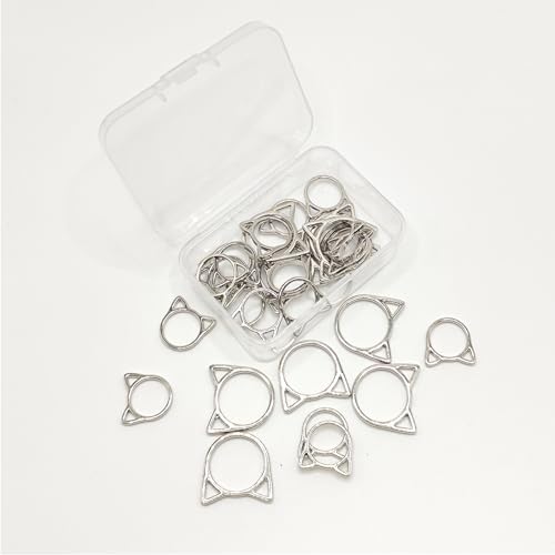 Hilsayum Cat Stitch Markers Cute Stitch Markers Metal Stitch Marker for Crocheting