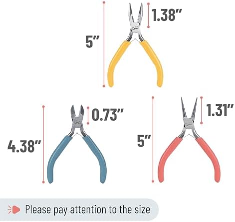 Mr. Pen- Pliers for Jewelry Making, 3 Pack, Chain Nose
