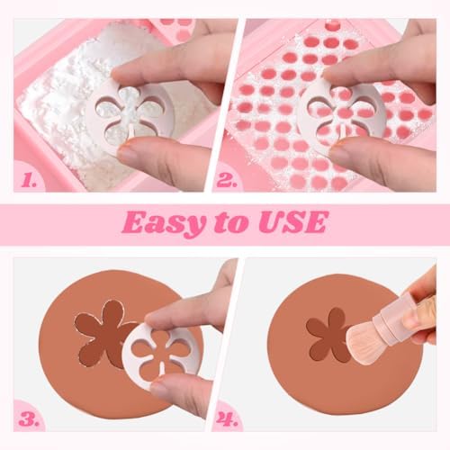 Cornstarch Tapper Box for Polymer Clay – Powder Container with Tapper, Essential Polymer Clay Tool for Earring Making & Craft Projects