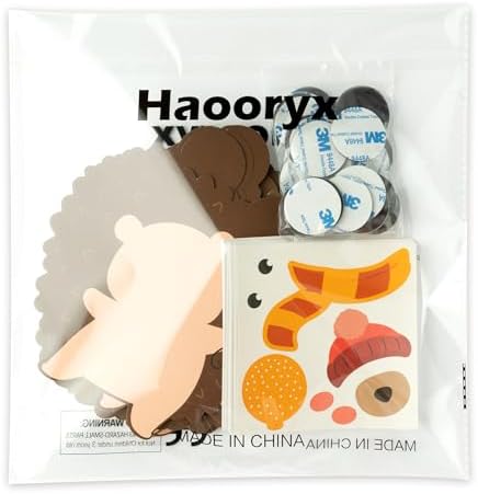 Haooryx Make Your Own Hedgehog Decoration Autumn Sticker Crafts