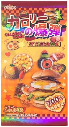 Girl's Japanese Retro Sticker Book, Food and Daily Life Theme - 700+ Cute Old Showa Style Foodie Stickers, for DIY Scrapbooking Journaling Handbook Decoration