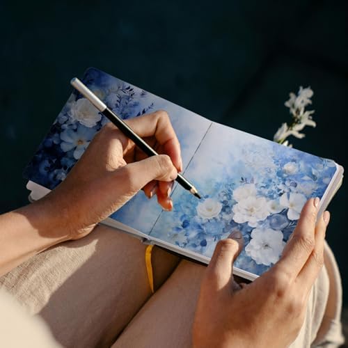 5.5in Watercolor Sketchbook Journal Square Watercolor Notebook Milky White