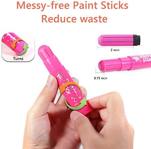 TBC The Best Crafts Paint Sticks,24 Classic Colors, Washable, Non-toxic, Tempera Paint Sticks for Kids and Students