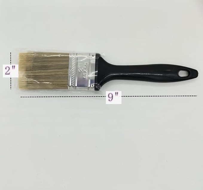 2 Inch Flat Paint Brush Set,10 Pack Chip Brushes for Stain,Trim & DIY