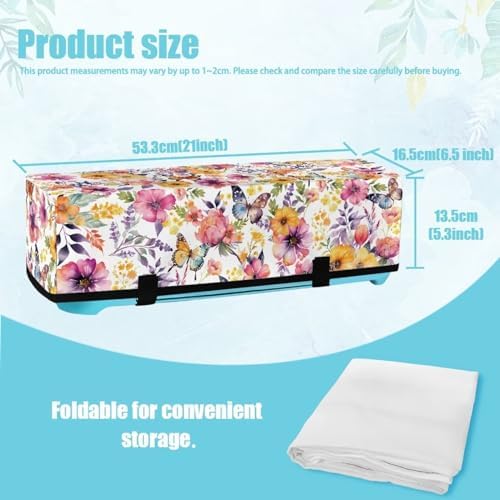 Binienty Flower and Butterfly Scrapbooking Die-Cut Machines Cover with Pockets Carrying Bag Compatible with Cricut Explore Air and Maker