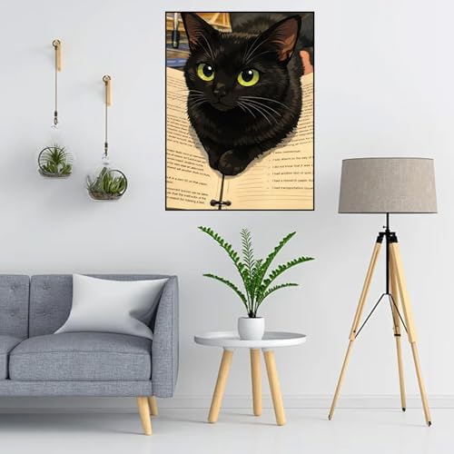 Lophomie Diamond Art Kits for Adults, 5D Cat Diamond Painting Kits 12x16 in