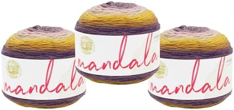 Lion Brand Yarn, Mandala DK Crochet Yarn, Bowtruckle, Multicolor, 3 Pack