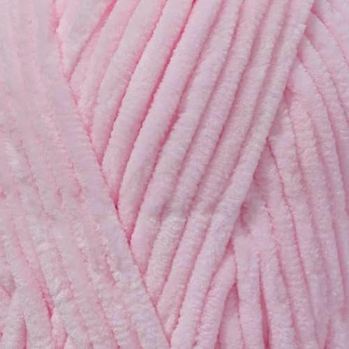 Velvet Lux Chenille Super Soft Chunky Yarn for Knitting and Crochet 2X 100g / 3.52oz (Pink Swan, 2 Pack)
