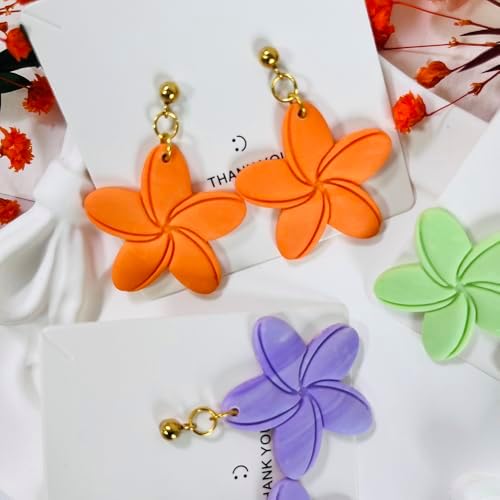 Xaekicr Tropical Flower Polymer Clay Cutter – 5 Petal Clay Earring Cutter for DIY Floral Jewelry – Clay Tools for Polymer Clay Earrings & Handmade Crafts – Simple Cutter for Summer Designs