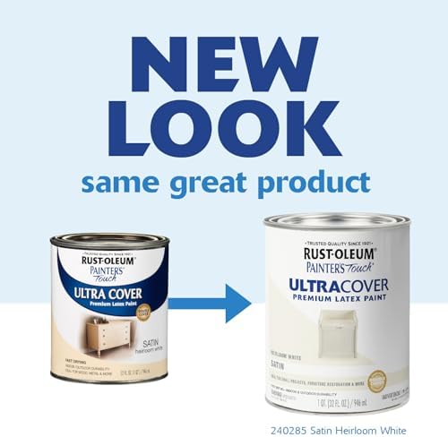 Rust-Oleum Painter's Touch Latex Brush-On Paint, Satin Heirloom White