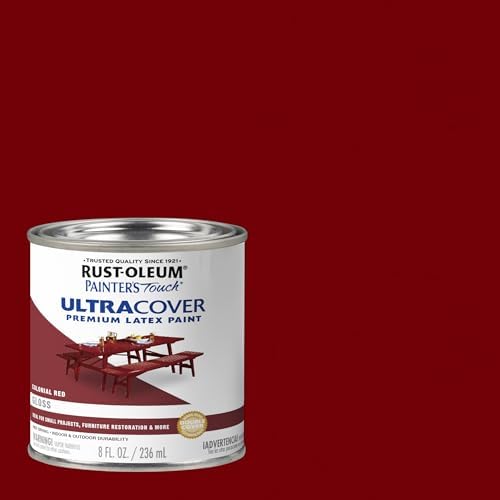 Rust-Oleum Brush-On Paint Painters Touch Latex, Gloss Colonial Red