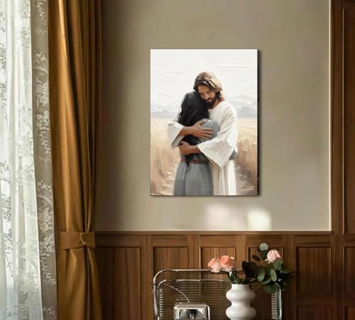 Christianity Paint by Numbers Kit for Adults Framed Canvas, Frameworkless