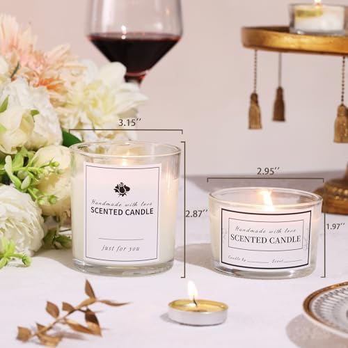 Clear Candle Jars with Lids, 16 Pcs Containers for Making Candles