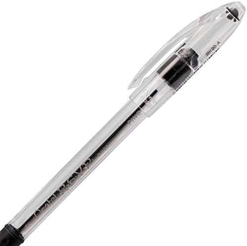 Pentel RSVP Ballpoint Pen, (0.7mm), Fine Line, Black Ink, Pack of 5 (BK90PF5A)