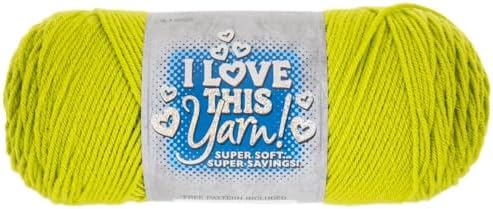 Hobby Lobby I Love This Yarn, 100% Acrylic, 357 Keylime, Set of 2