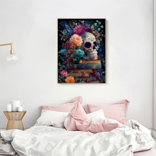 KICHANG Skull Diamond Art Kits for Adult Diamond Painting Kit for Beginner