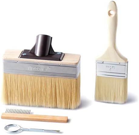 Voomey 7.5in Deck Stain Brush Applicator Set for Wood Decks Walls & Fences