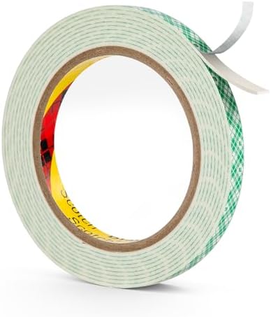 3M Double Sided Foam Tape 0.39" x 10Ft White 4026 Double Coated Urethane Adhesion Polyurethane Tape for Mounting Signs Craft DIY Projects Cards, 1 Pack