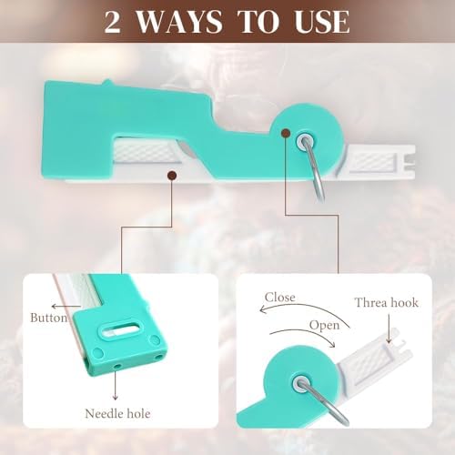 Automatic Needle Threader,New Sewing Machine Needle Threader,Sewing Needle Threaders,Plastic Needle Threaders,Automatic Needle Threading Device (3 PCS)