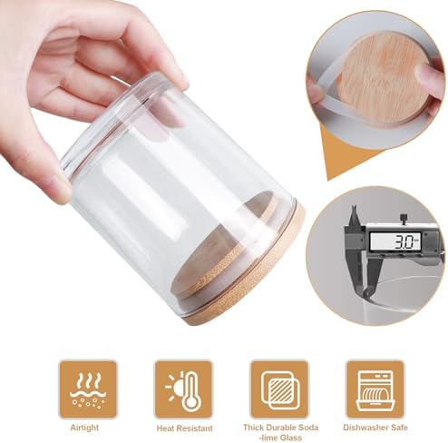 12-Pack 10oz Glass Candle Jars for Making Candles -Clear