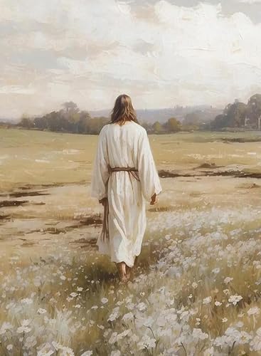 Jesus Paint by Numbers Kit for Adults Framed Canvas 12X16 in, Frameworkless