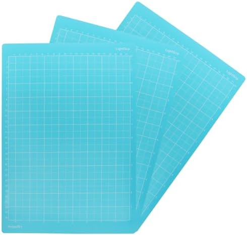 BokWin 12x8.5 Inch Cutting Mat, Blue, 3-Pack