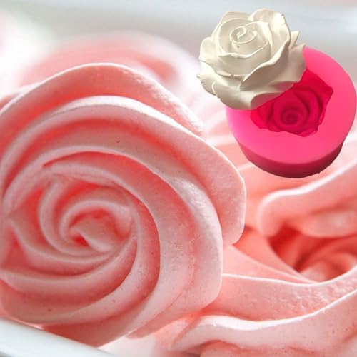 4pcs Rose Flower Combo Fondant Silicone Cake Sugarcraft Molds Handmade 3D Cavity Flower Cake Resin Mold Crafting Candy Chocolate Cupcake Kitchen Baking Tools