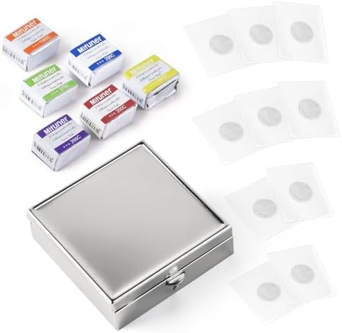 Mini Portable Handmade Artist Watercolor Paint,6 Colors Solid Watercolor