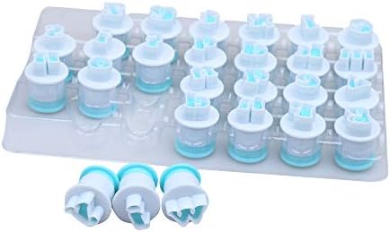 26PCS/Set Cookie Stamp Impress Cookie Cutters Alphabet Letter and Number Cake Biscuit Mold Letter Shape DIY Cookie Biscuit Alphabet Cake Tool Embosser Cutter (Lower Case Shape)