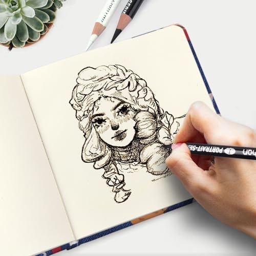 Handy Size 5 x 5 inches Sketch Book, 80GSM Acid Free Artistic Drawing Painting Writing Paper, Hardcover Cloth Cover Art Sketchbook,Journal Notebook.Cowboy Ball Cat